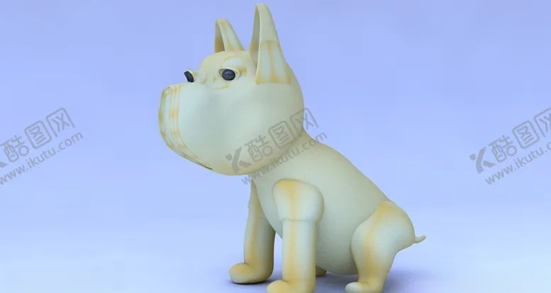 编号：84641706241912368565【酷图网】源文件下载-c4d法斗狗狗建模模型