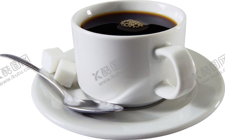 白色咖啡杯爱心蓝山简洁
