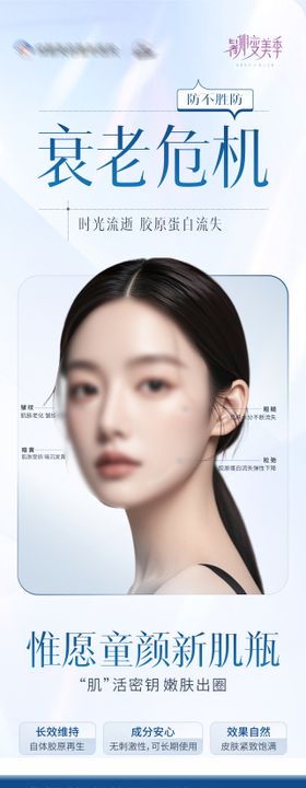 抗衰童颜水光创意海报