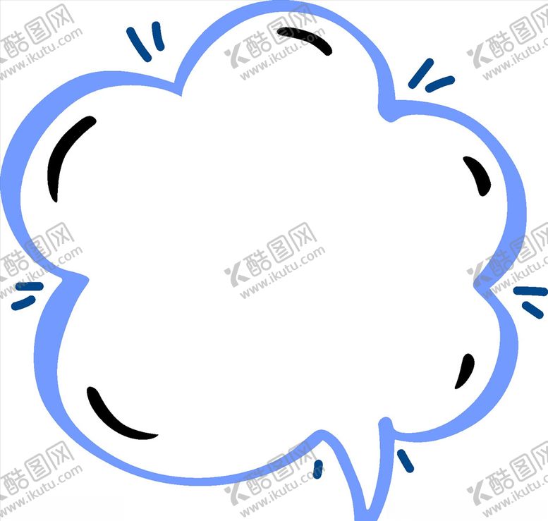 编号：25226410070916531004【酷图网】源文件下载-矢量卡通扁平化蓝色气泡可爱边框
