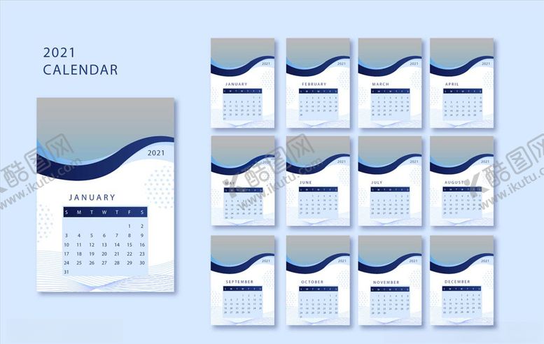 编号：73361209111746478628【酷图网】源文件下载-2021日历