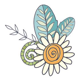 小清新花朵植物插画