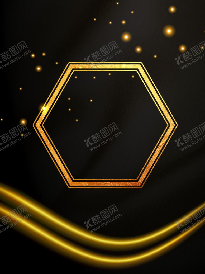 编号：76960207071116161733【酷图网】源文件下载-黑金几何海报