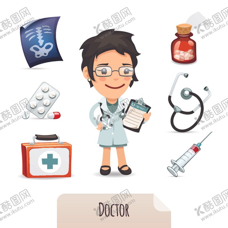 编号：10174607071454265002【酷图网】源文件下载-卡通职业人物