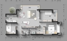 现代简约风房屋平面图