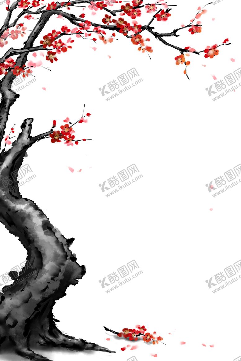 编号：86034210061631073589【酷图网】源文件下载-中国风水墨梅