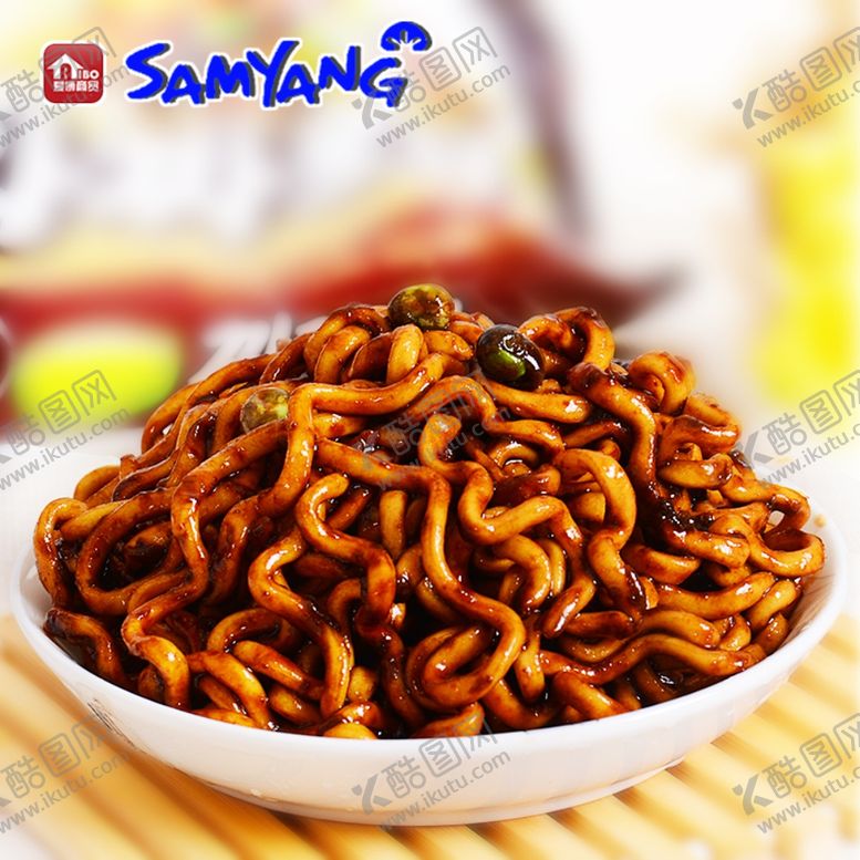 编号：39208710052009543832【酷图网】源文件下载-韩国三养橄榄油炸酱面方便面