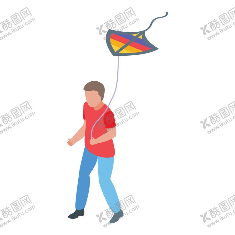 编号：22403001270037523137【酷图网】源文件下载-放风筝