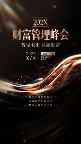 财富管理峰会宣传海报
