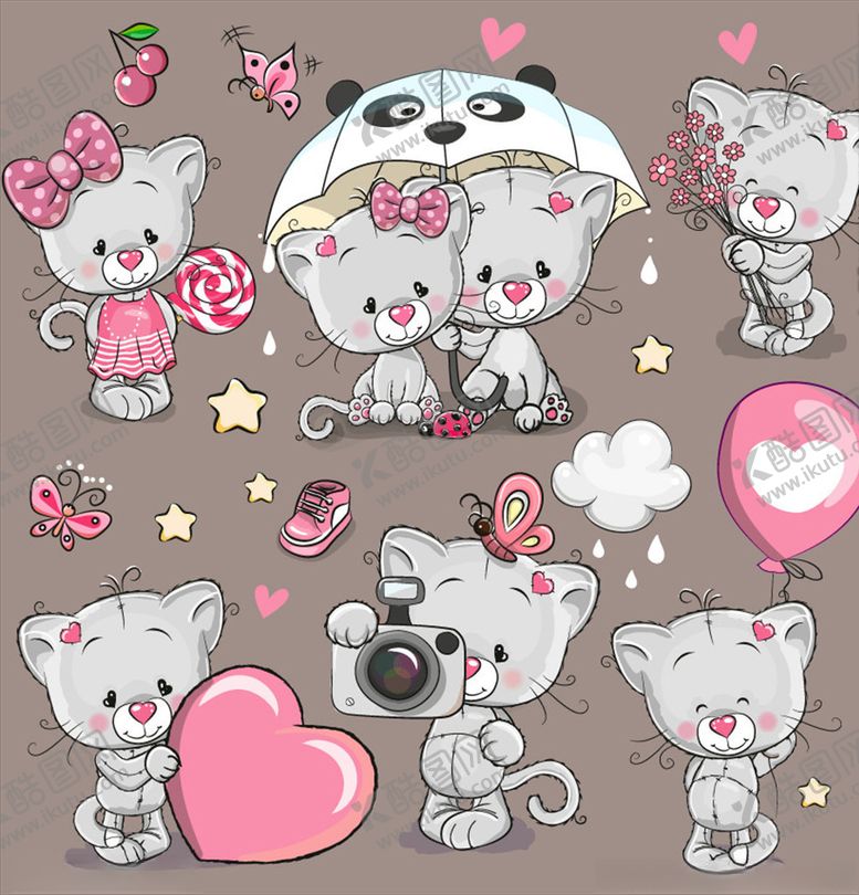 编号：80849409280655248925【酷图网】源文件下载-手绘可爱动物