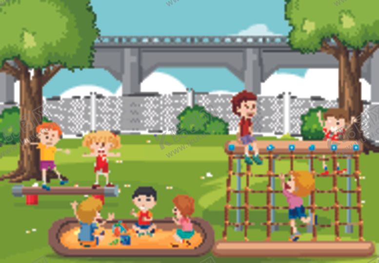 编号：55150309251519414523【酷图网】源文件下载-儿童游玩插画