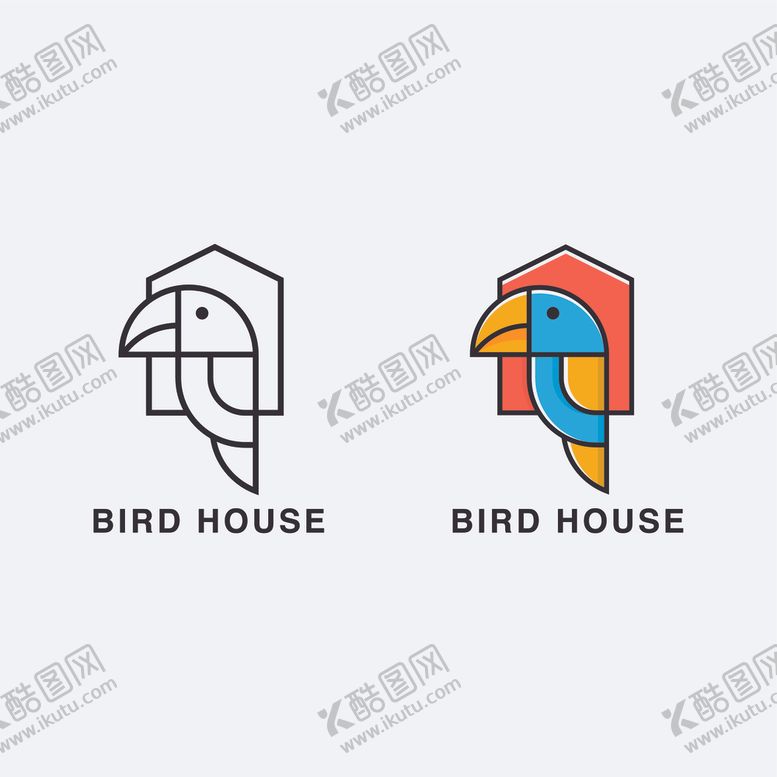 编号：32062609180340001361【酷图网】源文件下载-禽类LOGO标志