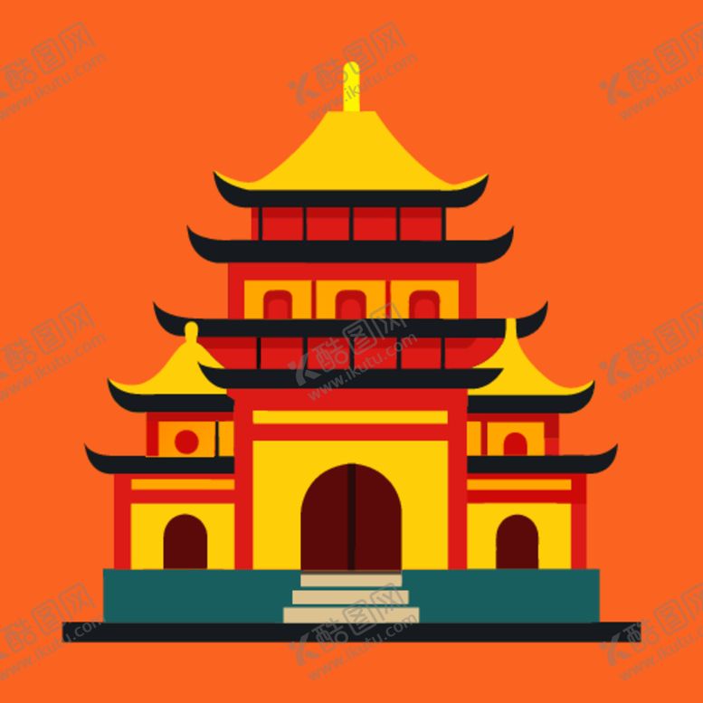 编号：39483301130749538262【酷图网】源文件下载-中国风古建筑插图