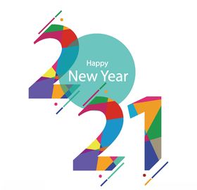 创意2021多彩数字
