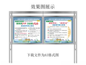 减油减盐宣传栏