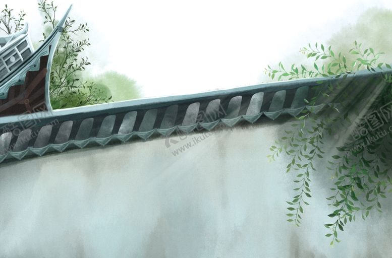 编号：31642805131354031862【酷图网】源文件下载-城墙清新传统复古插画背景素材