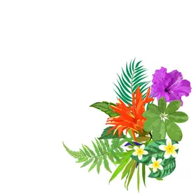 水彩花卉高清清新AI树叶