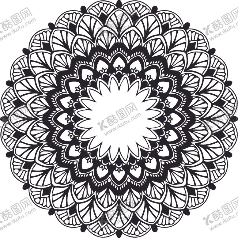 编号：49354109250203353422【酷图网】源文件下载-曼陀罗花纹