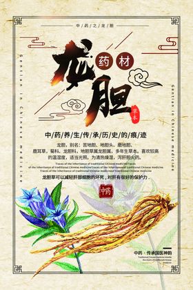 中药药材传统复古海报素材