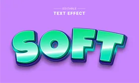 3D特效字立体科技卡通体果