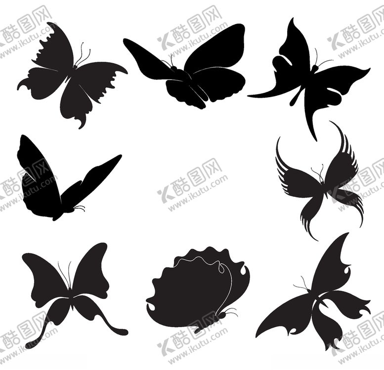 编号：67243610041154424485【酷图网】源文件下载-昆虫剪影