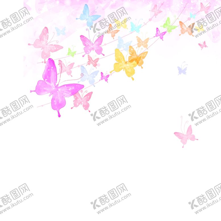 编号：99453811292008308379【酷图网】源文件下载-简约水彩蝴蝶挂画装饰画