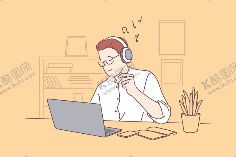 编号：64764209250918367513【酷图网】源文件下载-简笔人物生活插画