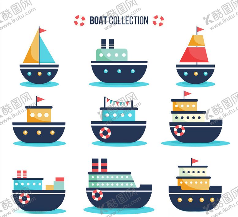 编号：21139809111039266942【酷图网】源文件下载-创意卡通船舶矢量素材