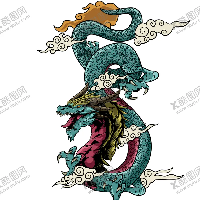 编号：01284509150957382053【酷图网】源文件下载-中国龙飞龙龙纹