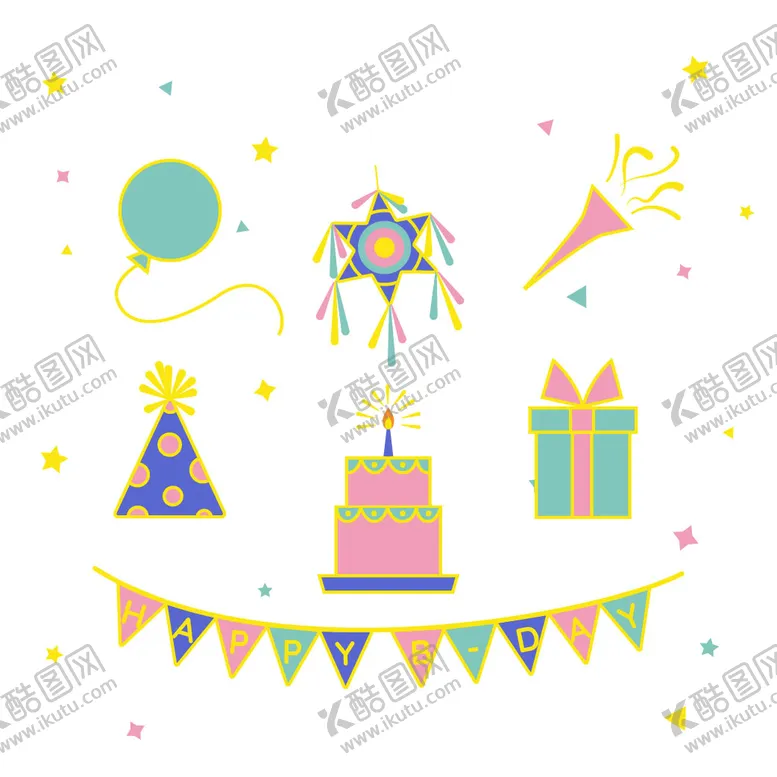 编号：30456709290528114125【酷图网】源文件下载-生日装饰