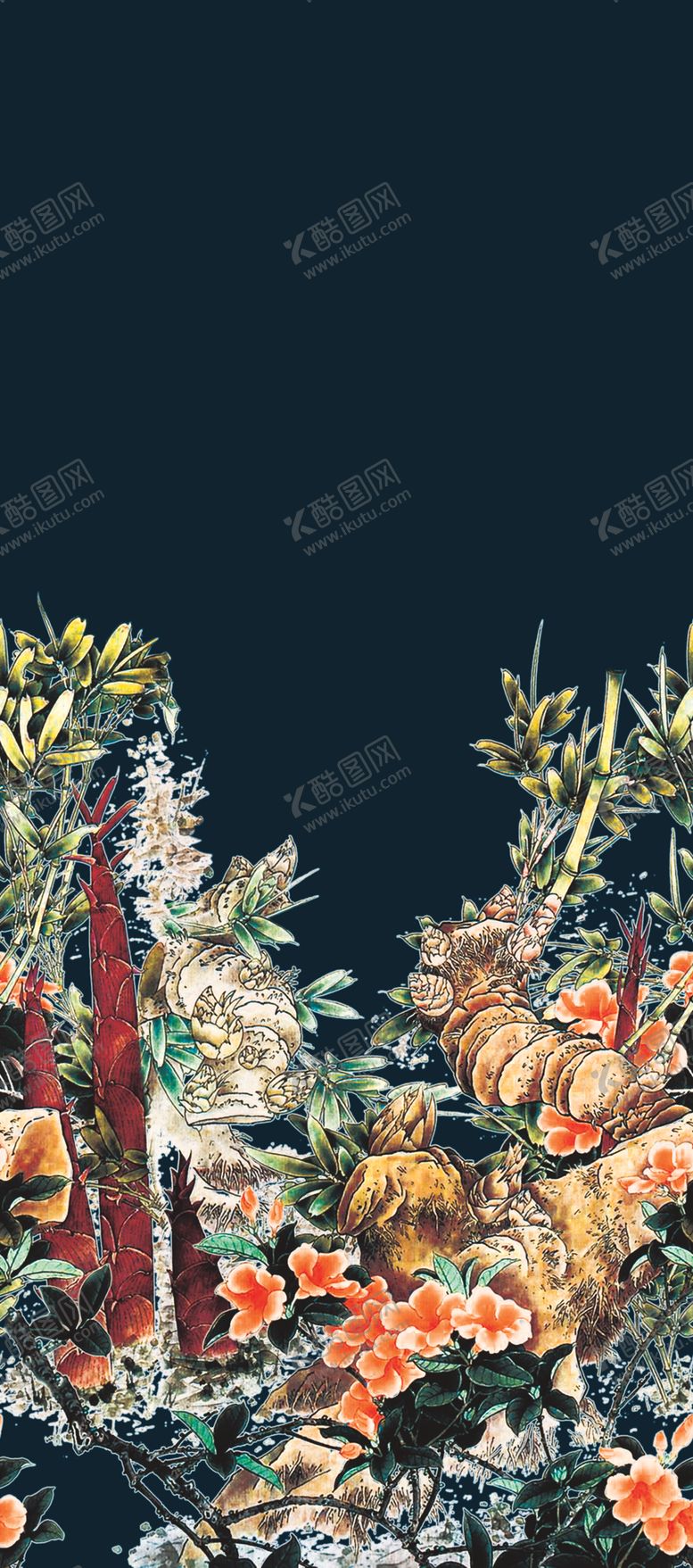 编号：46747309121633505770【酷图网】源文件下载-定位花大牌大花数码印