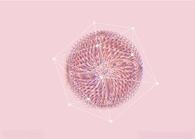 科技海报球体线条