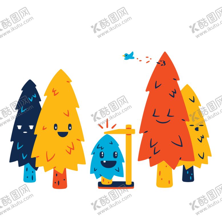 卡通系列插画图片人物人物楼房房屋