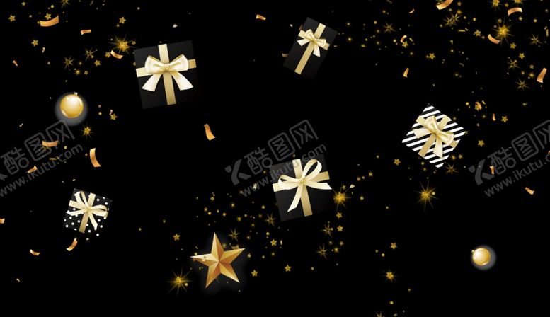 编号：13524409280312117282【酷图网】源文件下载-创意合成礼物黑色背景