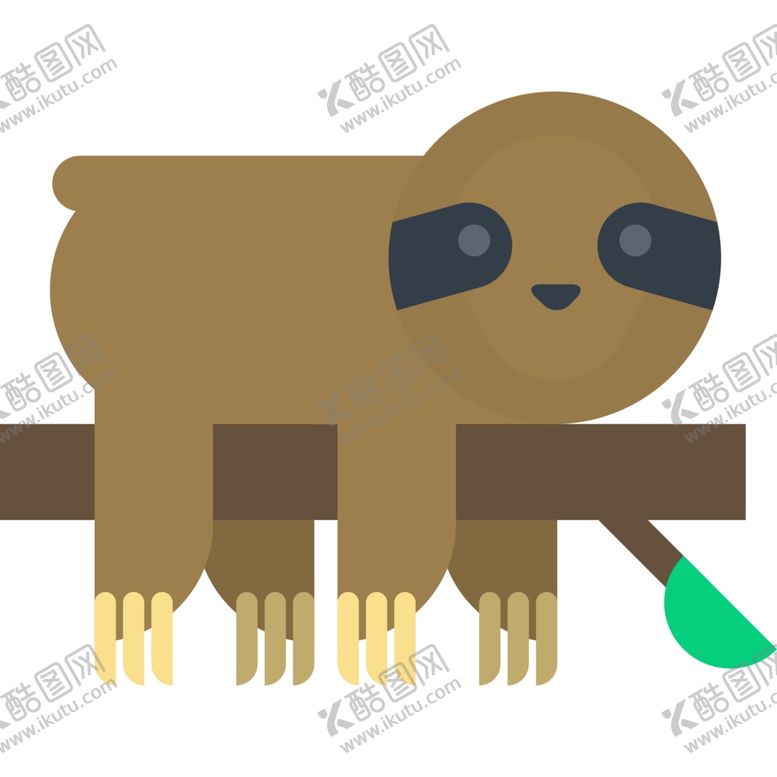 编号：31753106260352333083【酷图网】源文件下载-树懒动物标志图形图标装饰素材