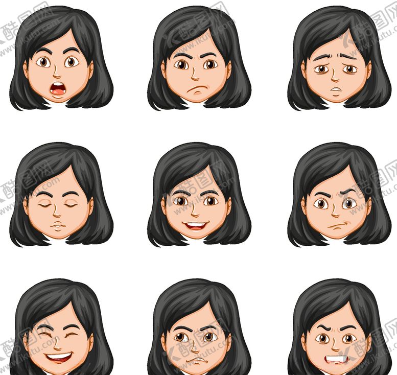 编号：58316509290558091757【酷图网】源文件下载-不同表情