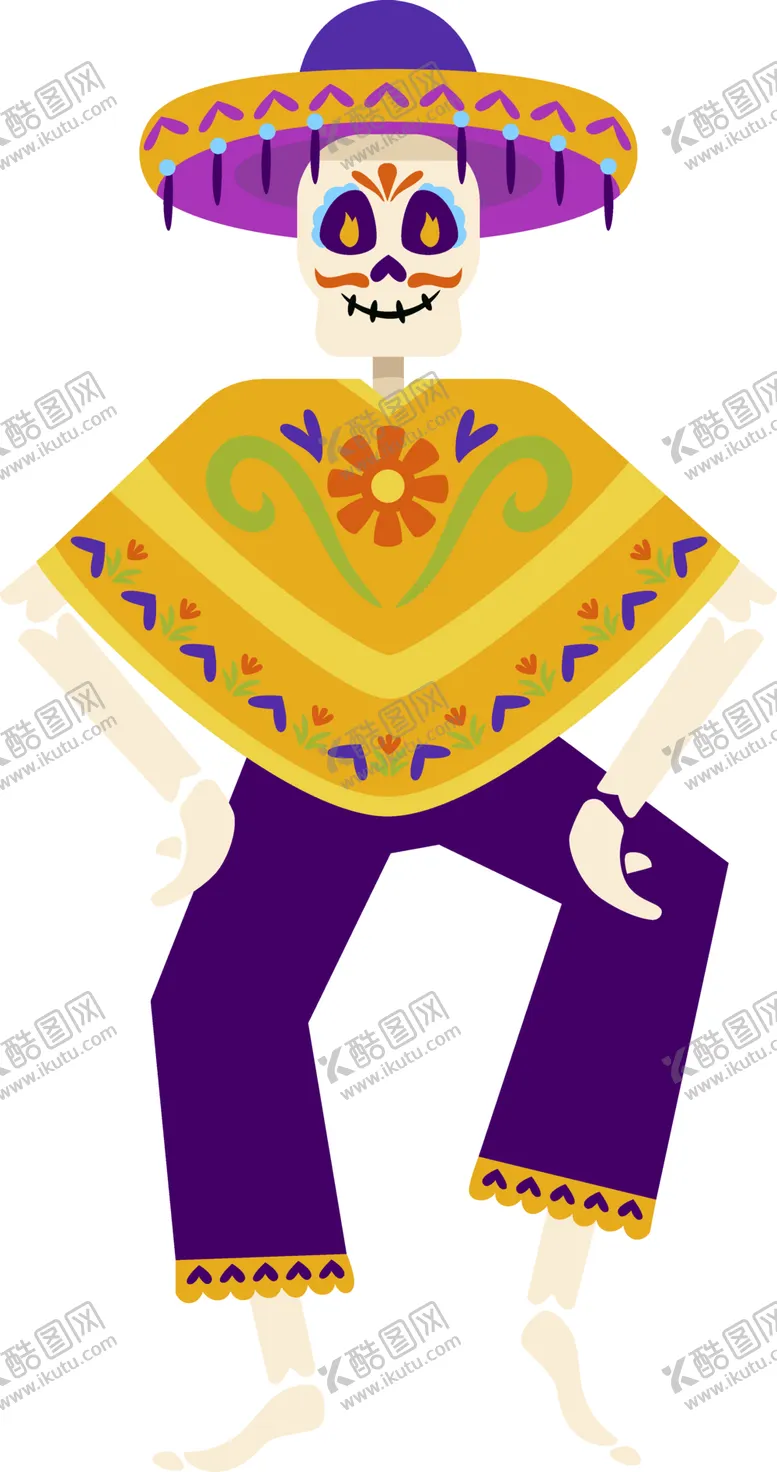 编号：77279802160055458556【酷图网】源文件下载-印花彩色骷髅