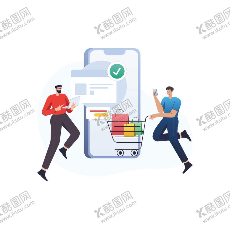 编号：32536904200702301360【酷图网】源文件下载-手绘电子购物