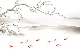 简约水墨广告海报