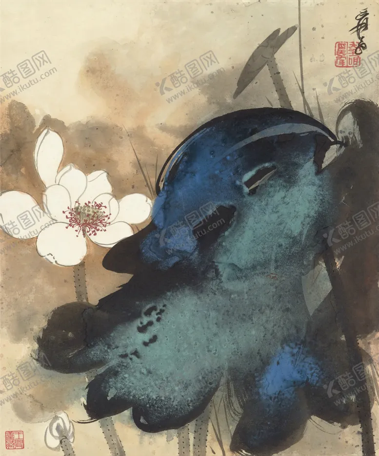 编号：26579402071106047487【酷图网】源文件下载-张大千荷花