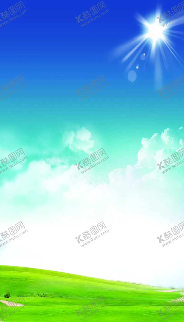 编号：41562906272010225116【酷图网】源文件下载-蓝天白云草地