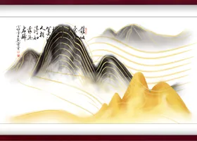 水墨山水背景意境江南江南乡