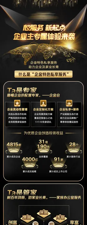 企业主黑金长图海报