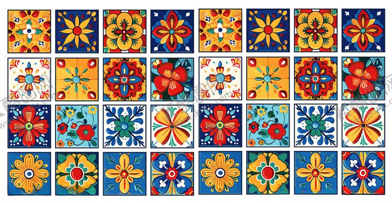 编号：29035611021227233940【酷图网】源文件下载-几何花卉图案