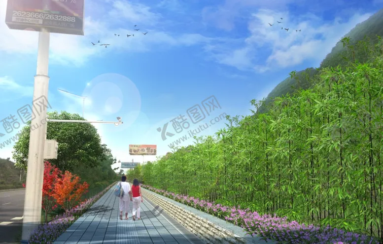 编号：48103205011103488552【酷图网】源文件下载-道路绿化边坡绿化提档升级