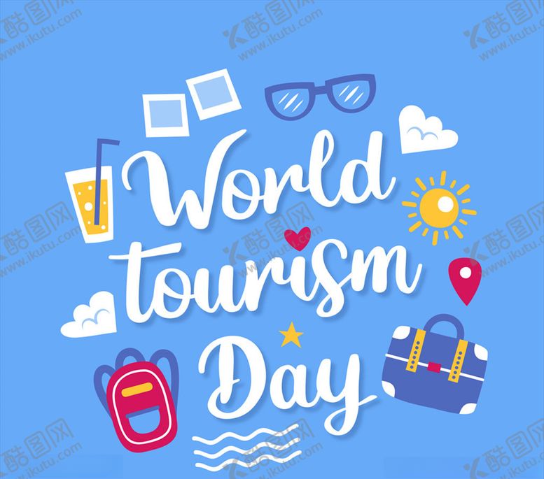 编号：40262509150031336154【酷图网】源文件下载-世界旅游日白色艺术字