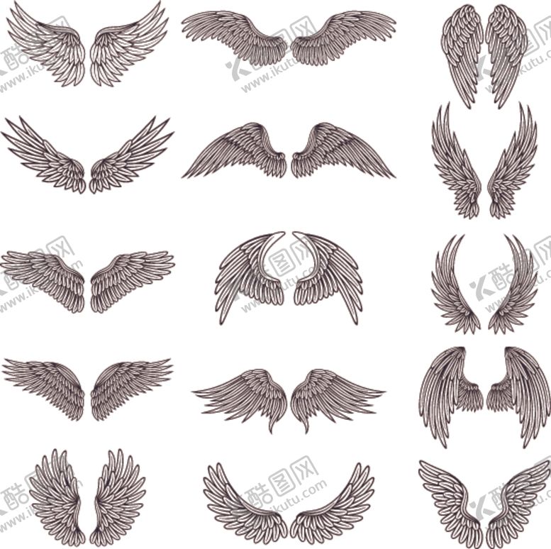 编号：63541610072024165881【酷图网】源文件下载-翅膀logo