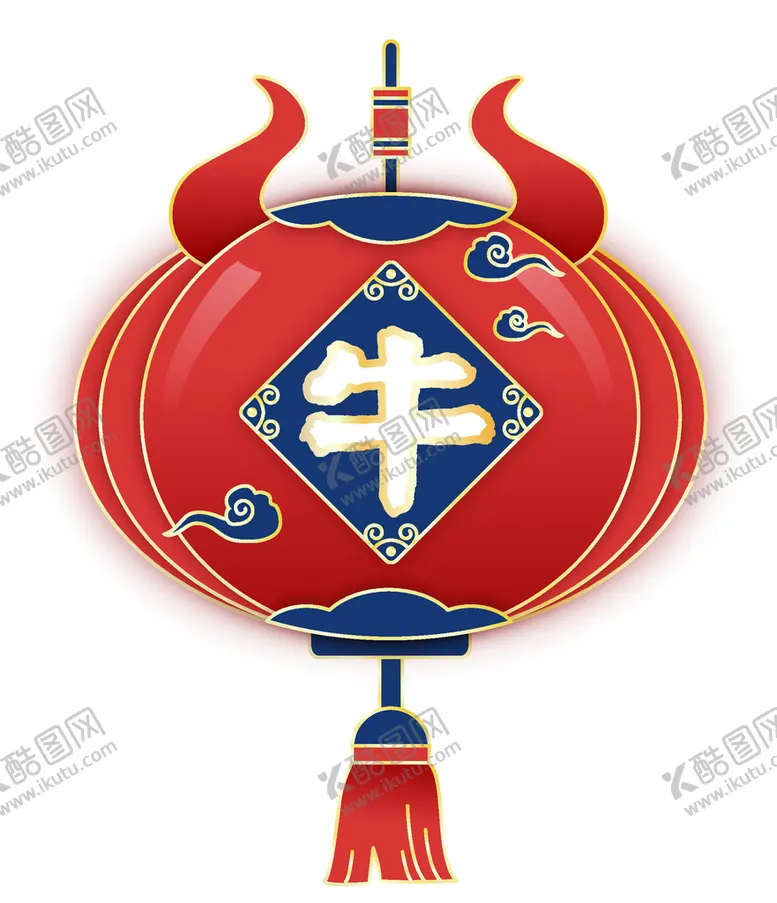 编号：81672903292039187743【酷图网】源文件下载-新年牛年春节灯笼