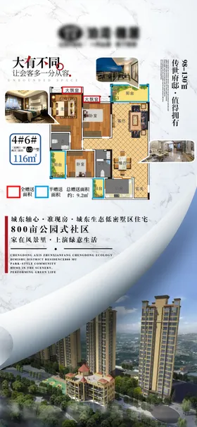 地产价值点海报户型
