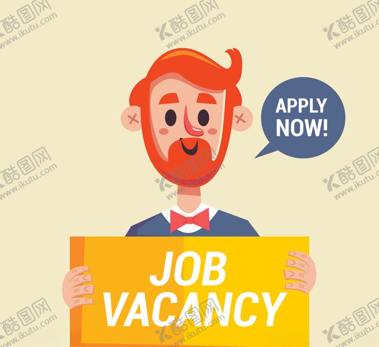 编号：28910109161551413763【酷图网】源文件下载-创意手持招聘纸张的男子海报矢量